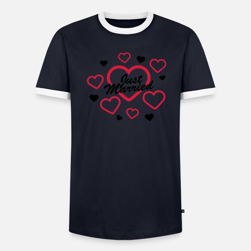 Just Married Design T-shirt contrasté Homme