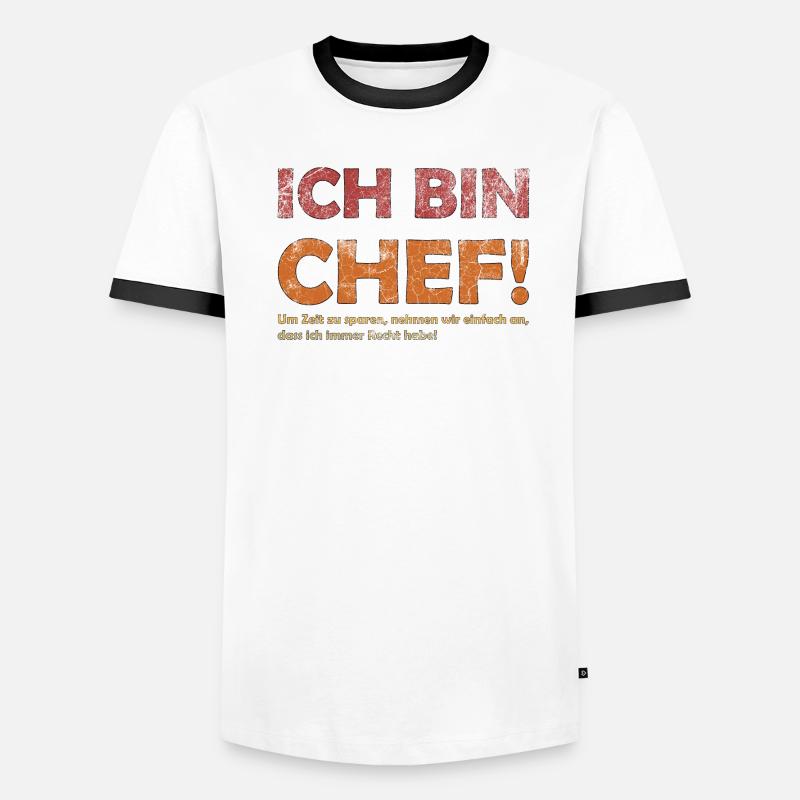 Ich bin der Chef Männer Kontrast-T-Shirt