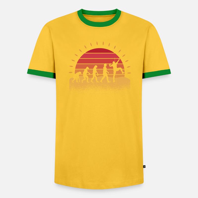 Evolution Bergsteigen Bouldern Klettern Kletterer - Männer Kontrast-T-Shirt - Grau meliert/Schwarz