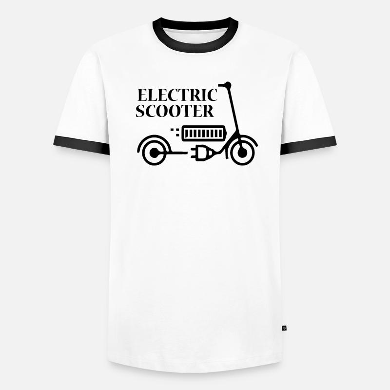 E-Scooter Roller Männer Kontrast-T-Shirt