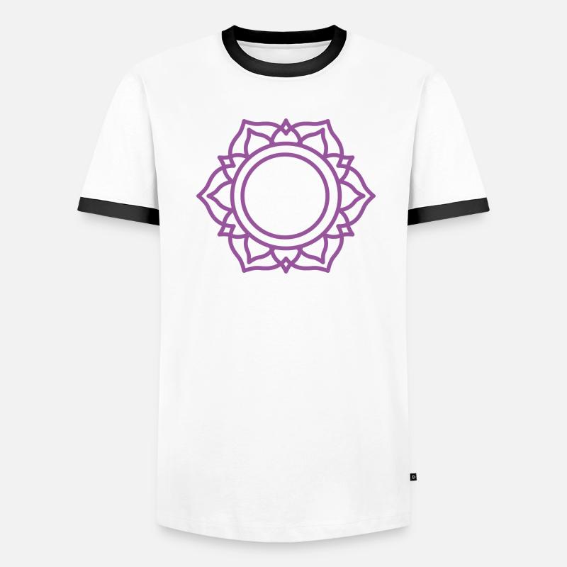 FRIEDEN-HARMONIE | 7. Sahasrara Chakra oder Krone Männer Kontrast-T-Shirt