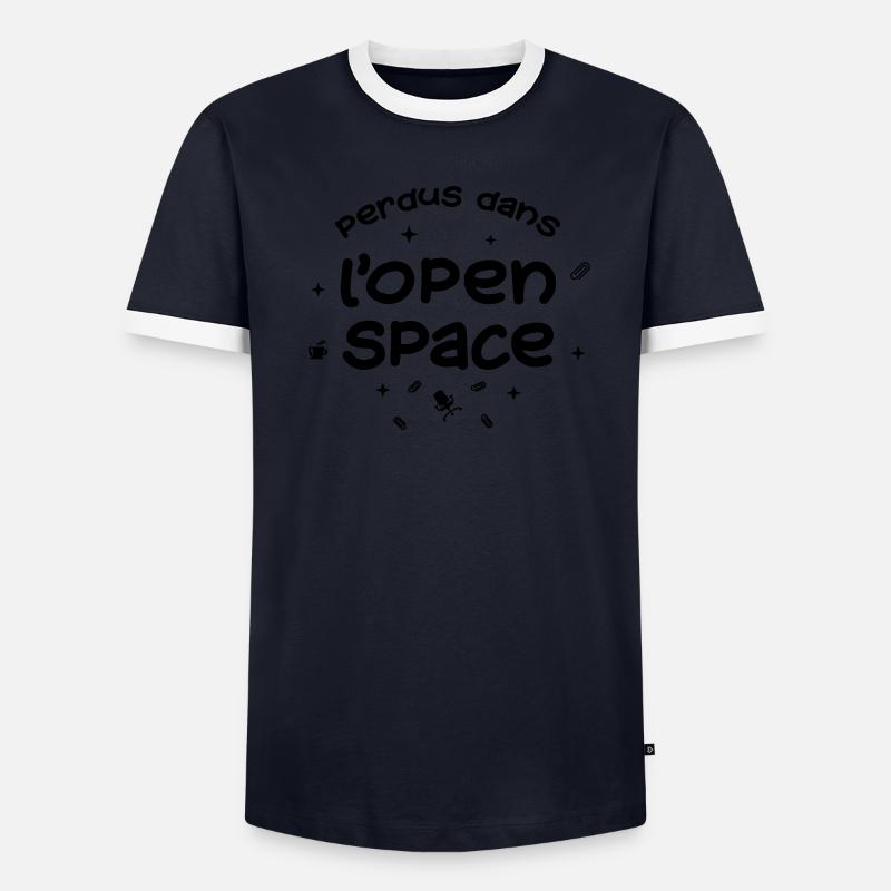 Perdus dans l'open space T-shirt contrasté Homme