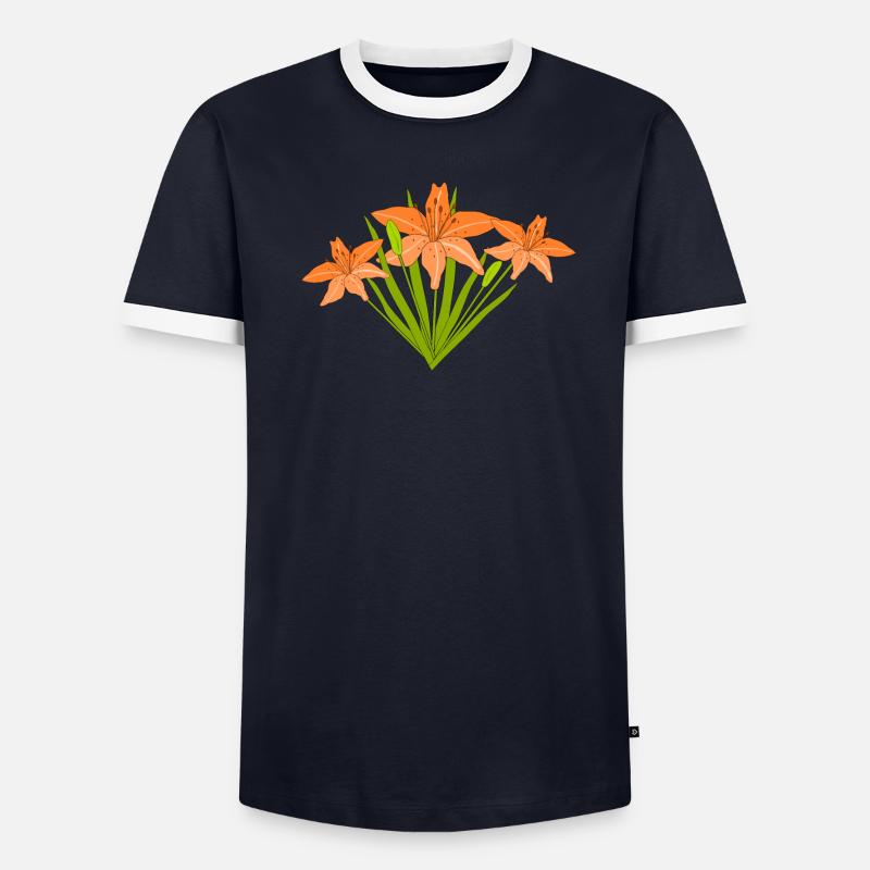 Nénuphars de feu T-shirt contrasté Homme