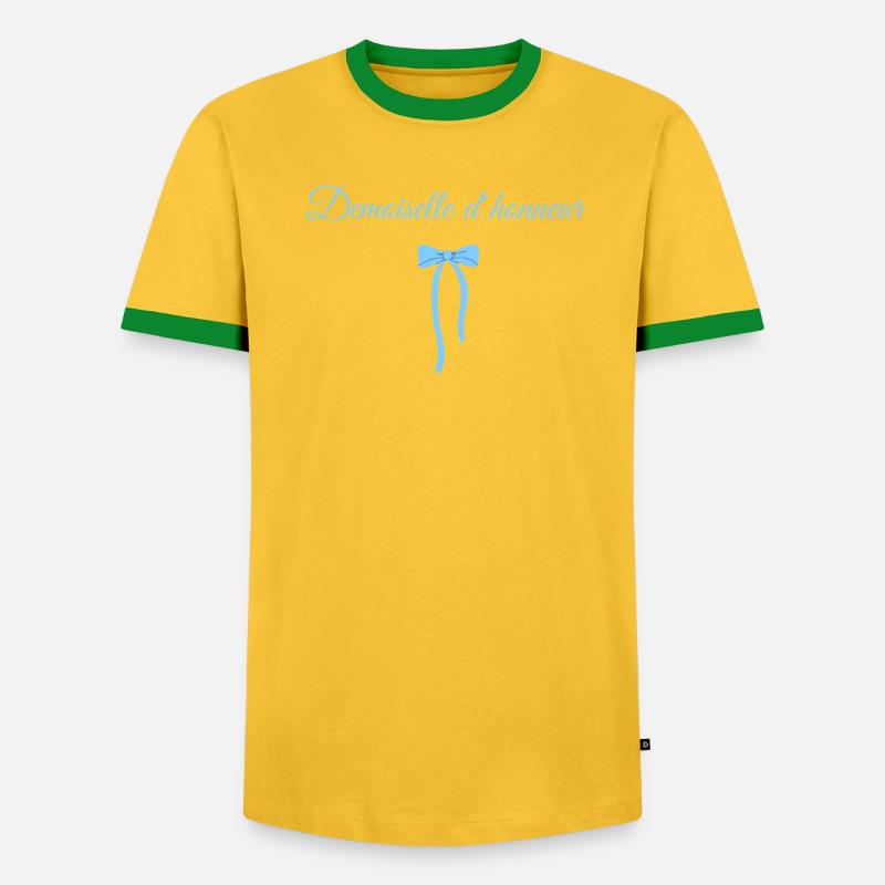 Blaue Schleife Brautjungfer - Männer Kontrast-T-Shirt - undefined