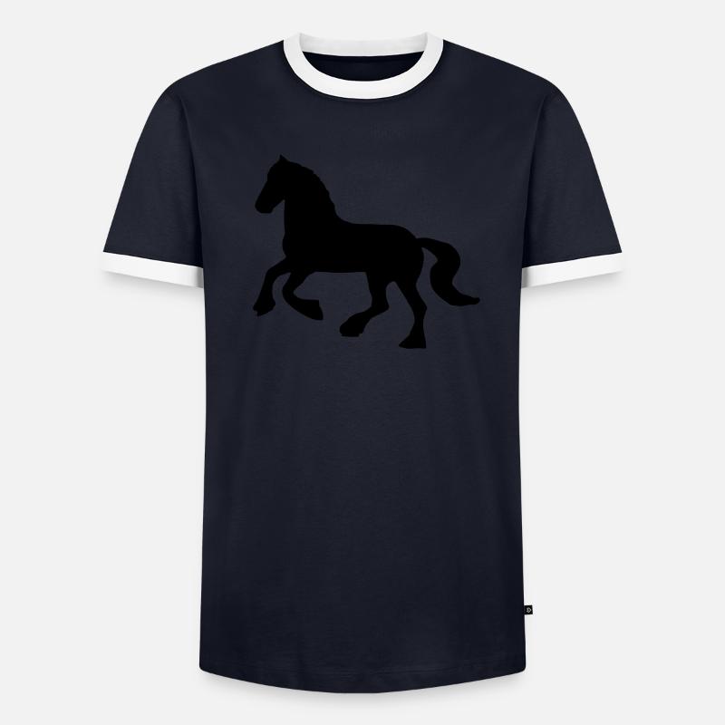 Friese / Kaltblut Pferd Männer Kontrast-T-Shirt
