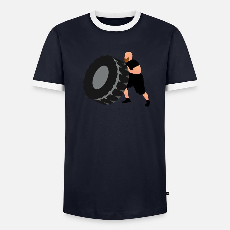 starker Mann Männer Kontrast-T-Shirt