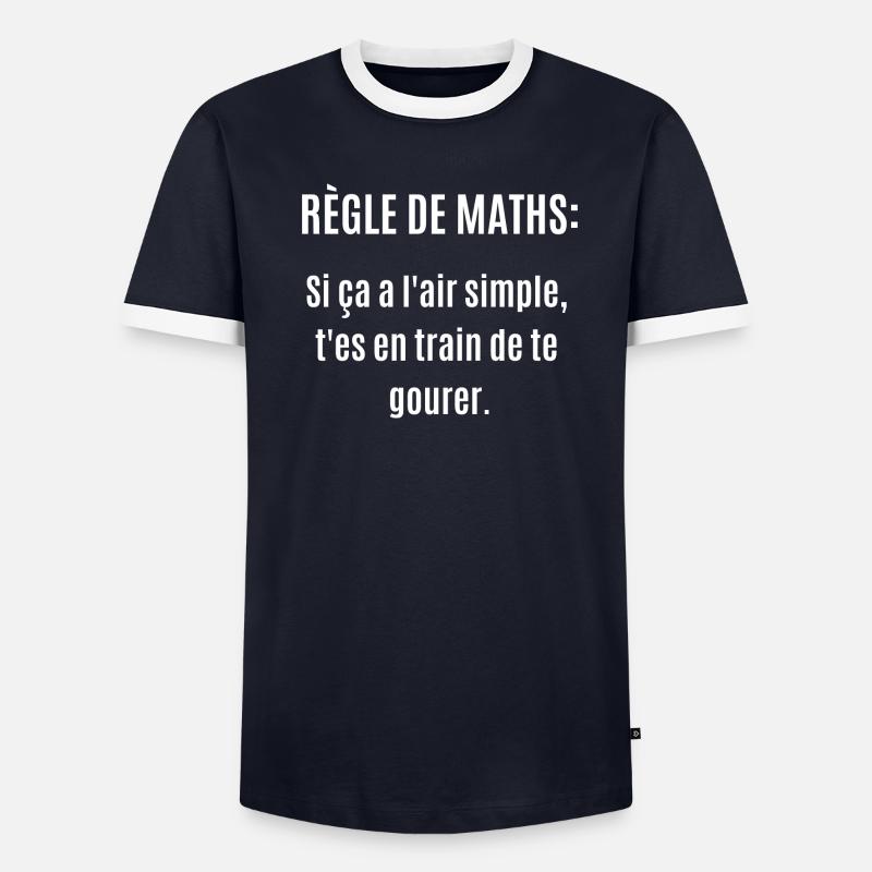 règle de maths T-shirt contrasté Homme