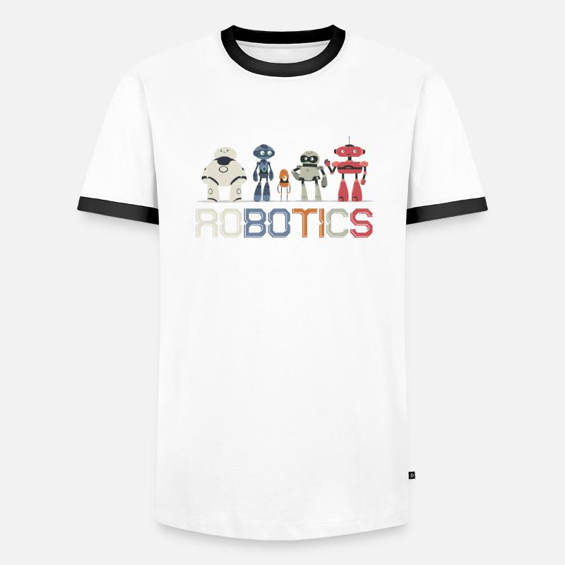 Droid Builder Build Robot School Future Robotics E Men's Ringer Shirt
