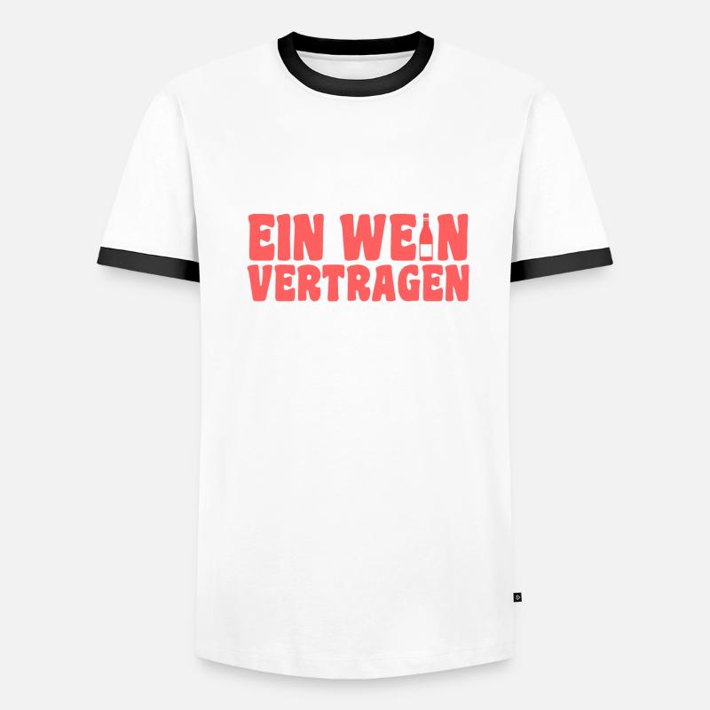 Ich Mit Dir Du Mit Mir Wir Mit Wein Männer Kontrast-T-Shirt