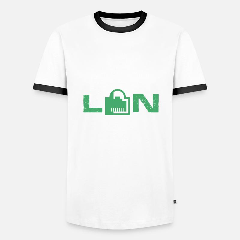 Live Love Lan IT Tech Network Admin Administration Männer Kontrast-T-Shirt