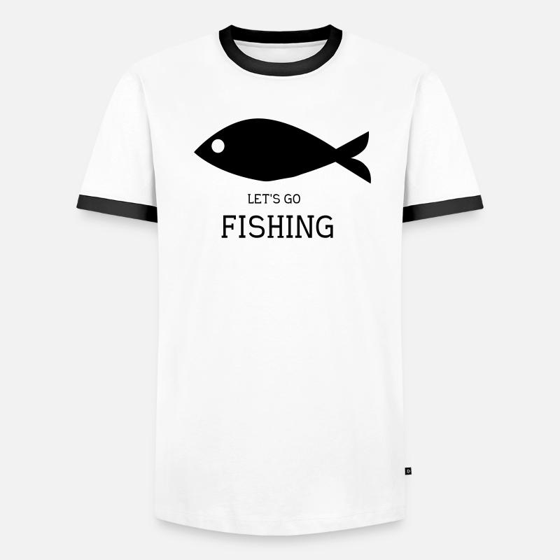 Fischen Männer Kontrast-T-Shirt