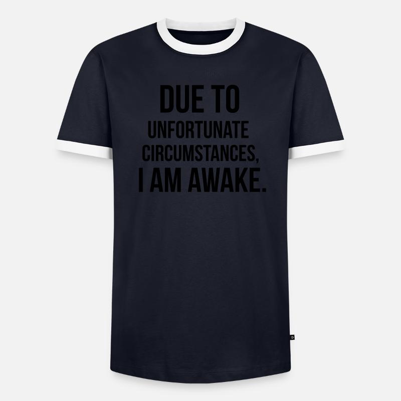 I am awake Männer Kontrast-T-Shirt