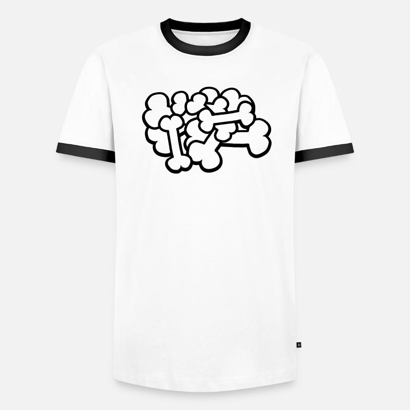 Cartoon large bone pile Men's Ringer Shirt