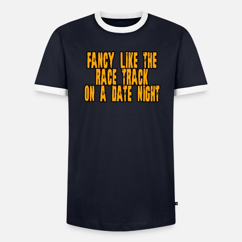 Fantaisie comme la piste de course lors d’une soirée de rendez-vous 4 T-shirt contrasté Homme