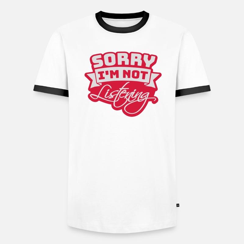 désolé de ne pas écouter T-shirt contrasté Homme