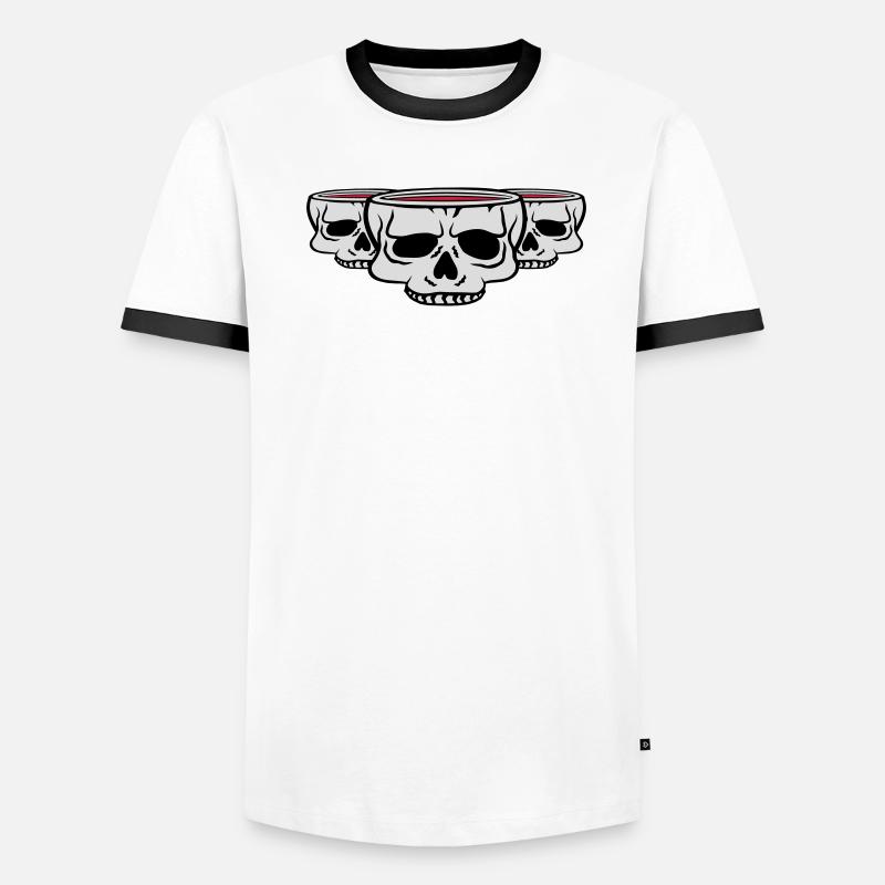 Crâne de la Coupe des Amis 3 T-shirt contrasté Homme