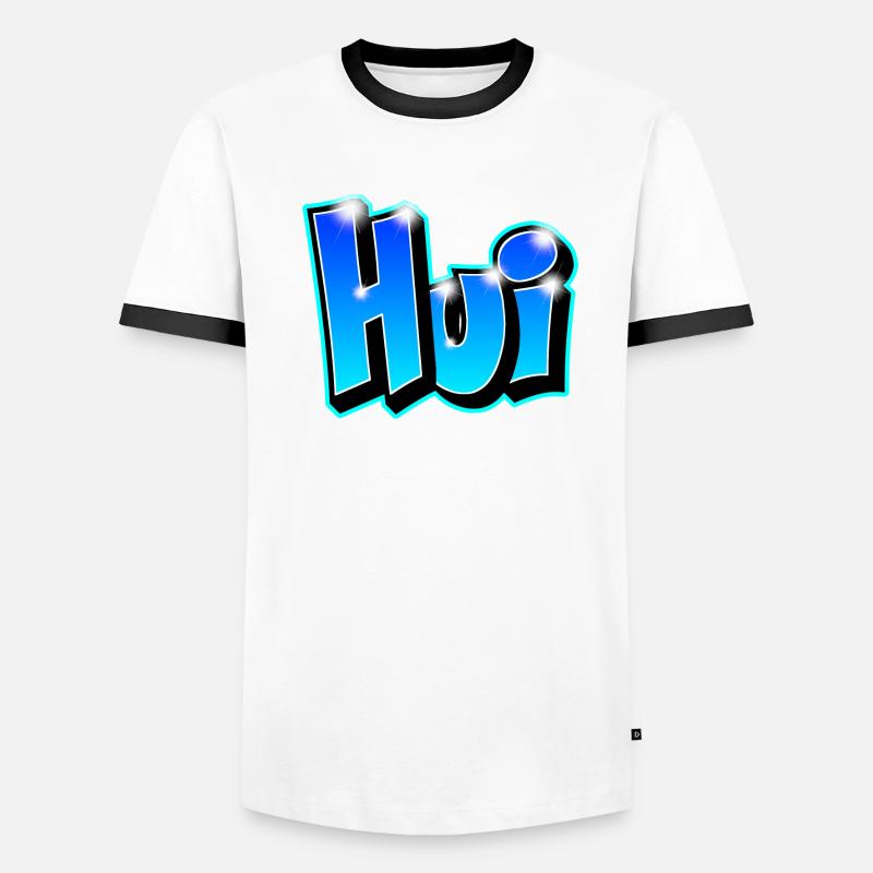 Graffiti "Hui" imprimable sur tout support ! T-shirt contrasté Homme