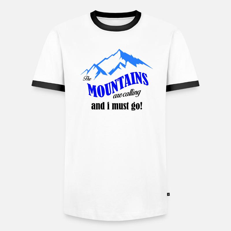 mountains are calling copy Men's Ringer Shirt
