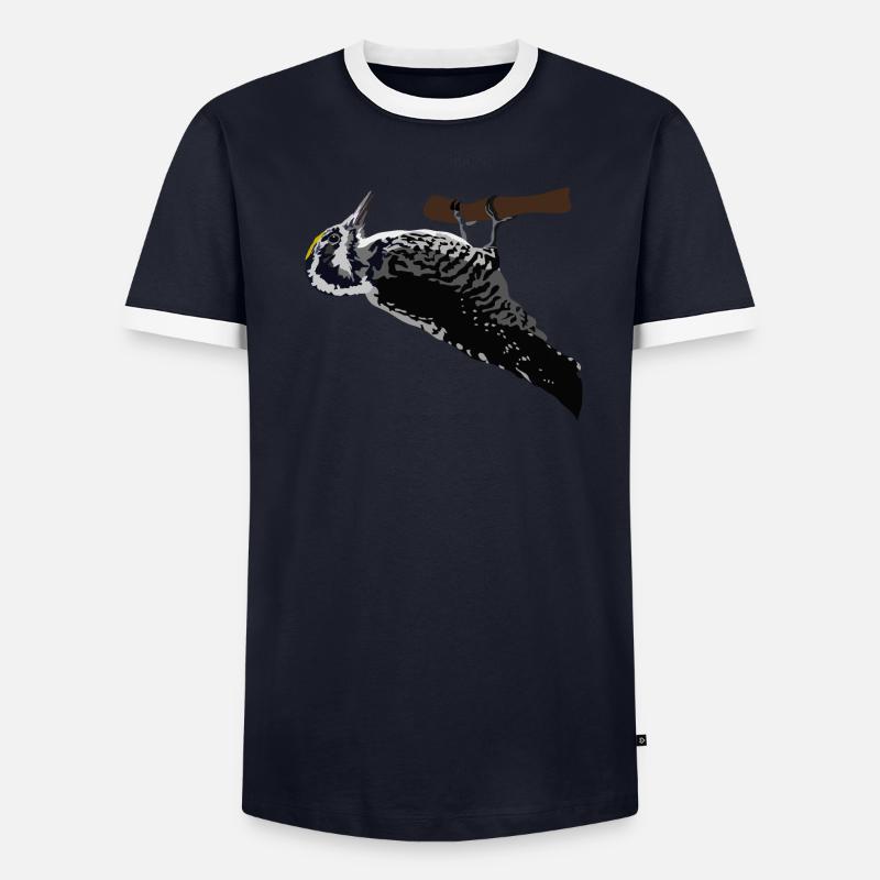Dreizehenspecht Männer Kontrast-T-Shirt