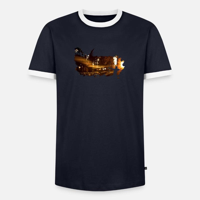 coucher du soleil bowhunter de démarrage T-shirt contrasté Homme