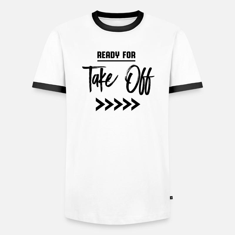 Ready for take off Männer Kontrast-T-Shirt