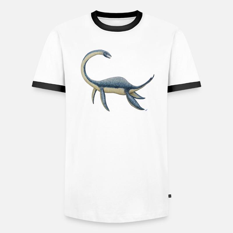 Dinosaur Plesiosaurus Men's Ringer Shirt