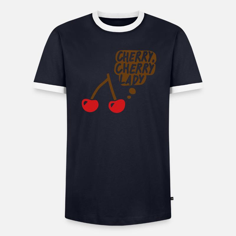 Cherry, cherry lady Männer Kontrast-T-Shirt