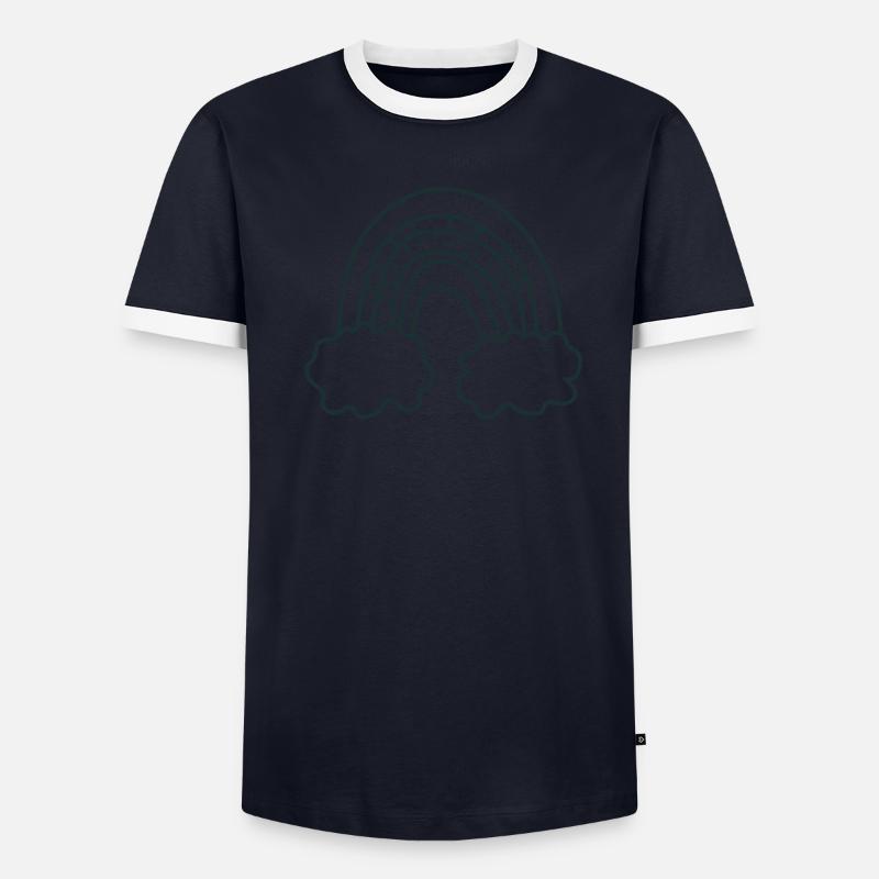 Irregular Rough cute rainbow Men's Ringer Shirt