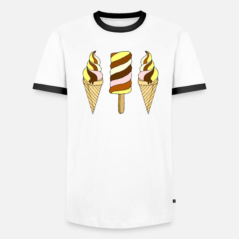 Glace T-shirt contrasté Homme