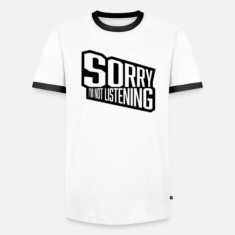 désolé de ne pas écouter T-shirt contrasté Homme
