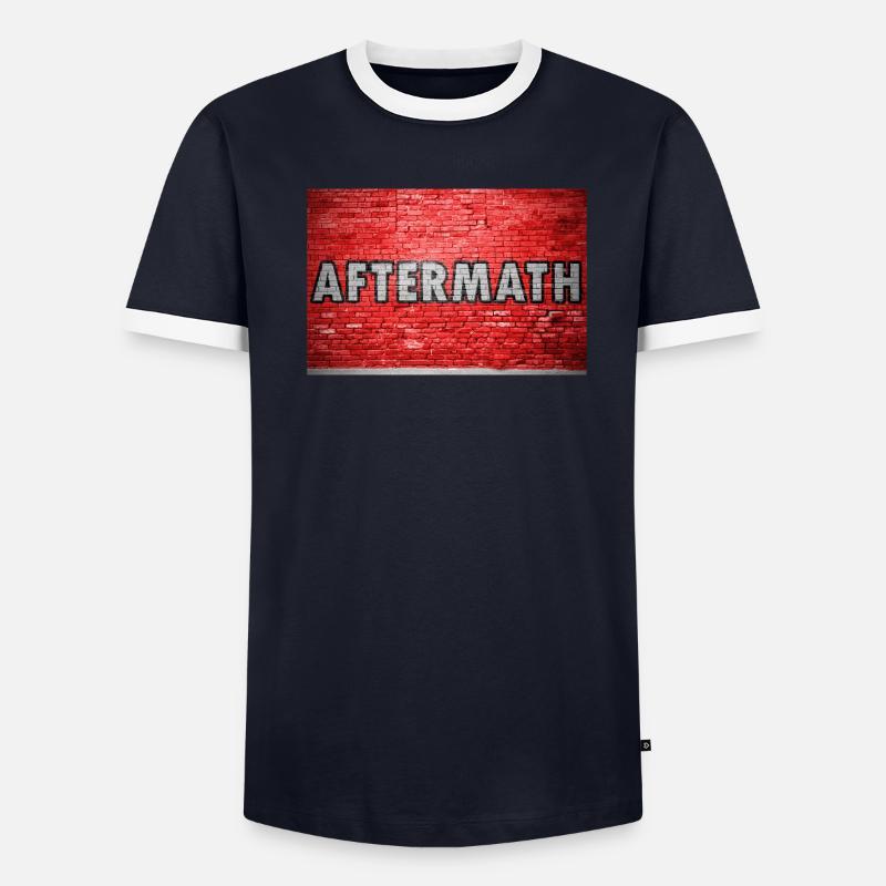 Lettres de signe de conséquences disant Graffiti sur brique T-shirt contrasté Homme