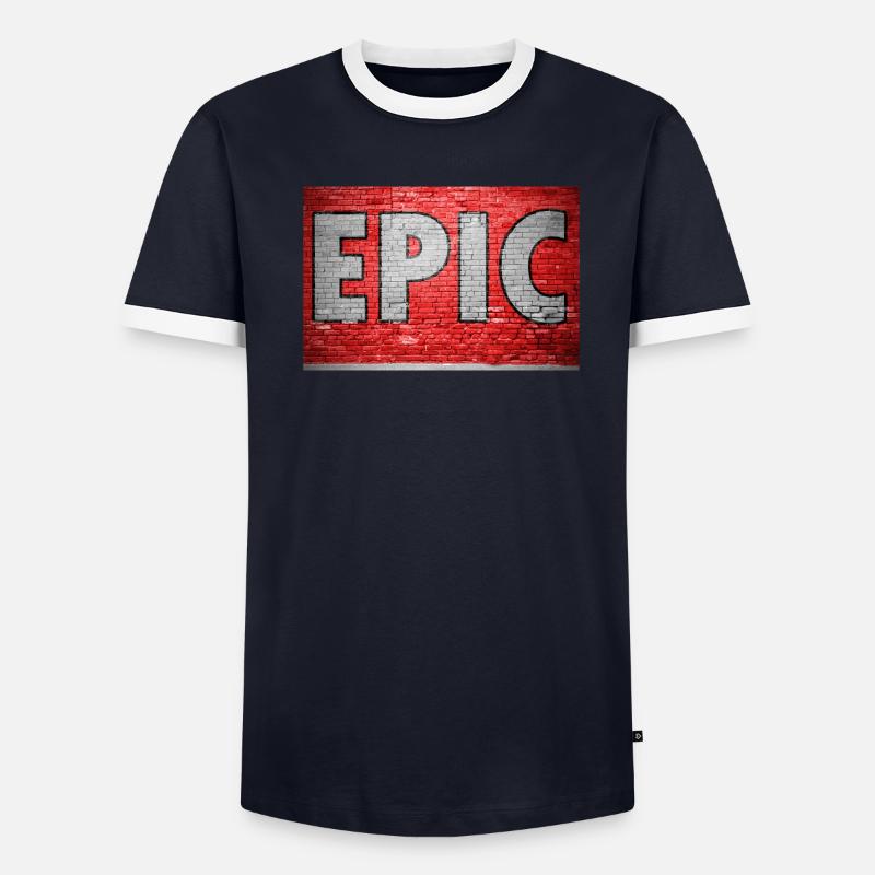 Epic Brick Wall Graffiti Men's Ringer Shirt