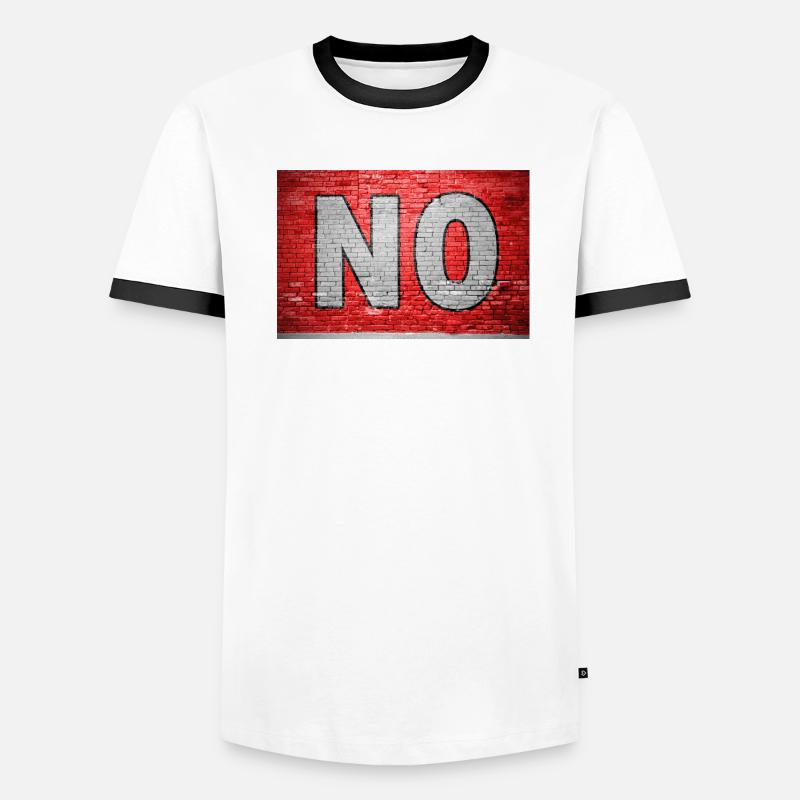 Pas de graffiti sur un mur de briques T-shirt contrasté Homme