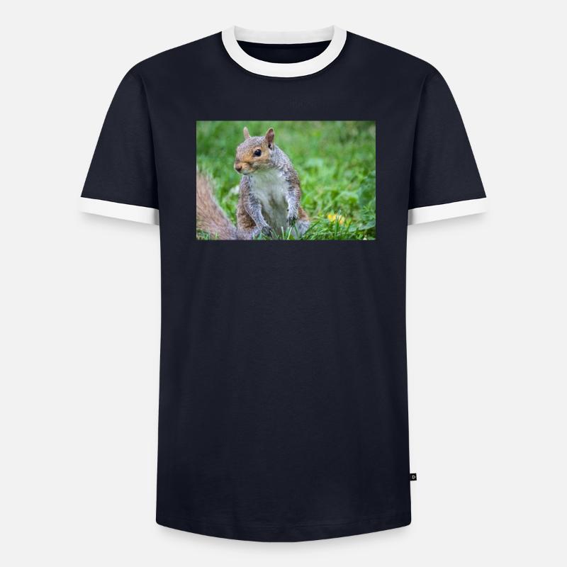 Grey squirrel Grauhörnchen Sciurus carolinensis - Men's Ringer Shirt - undefined