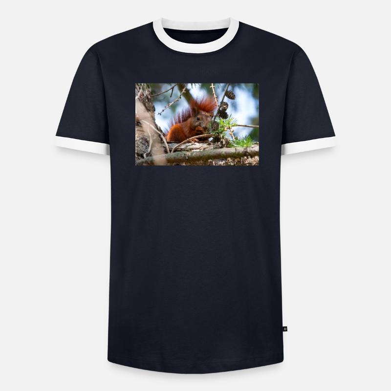 squirrel (in german Eichhörnchen) Sciurus - Men's Ringer Shirt - undefined