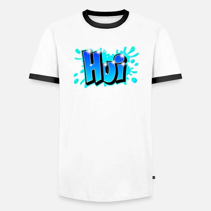 Graffiti "Hui" printable on any medium! Men's Ringer Shirt