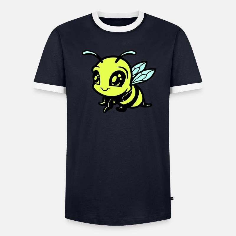 biene hummel comic Männer Kontrast-T-Shirt