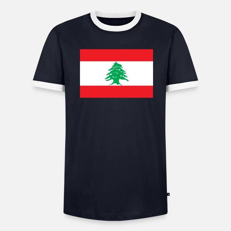 Libanon Männer Kontrast-T-Shirt
