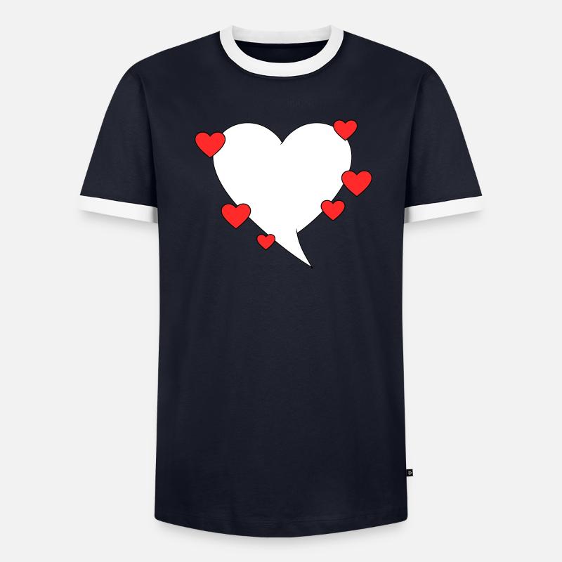 Bulle de dialogue avec des cœurs T-shirt contrasté Homme