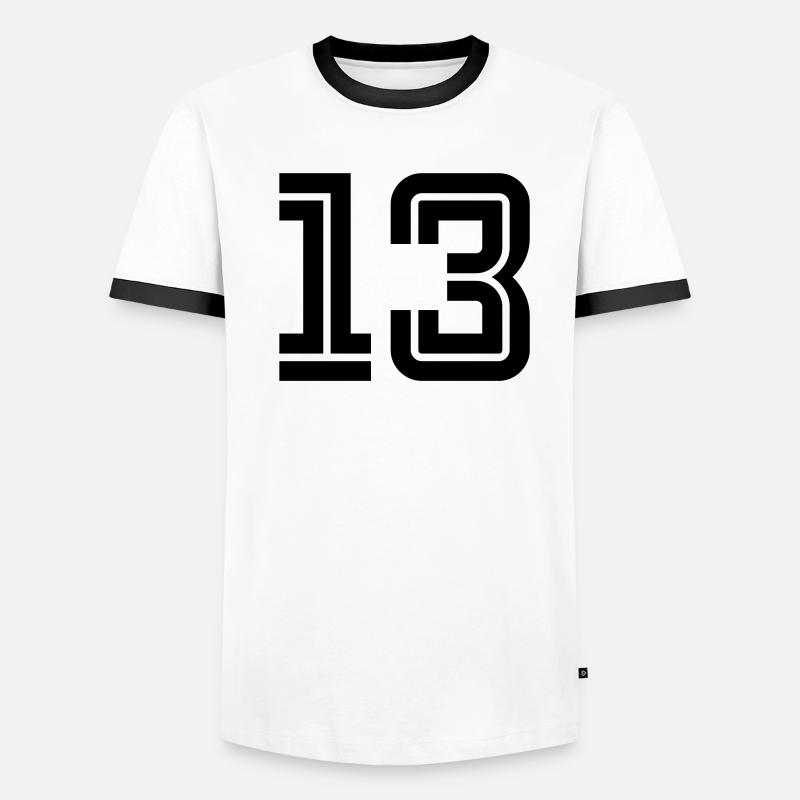 13f Männer Kontrast-T-Shirt