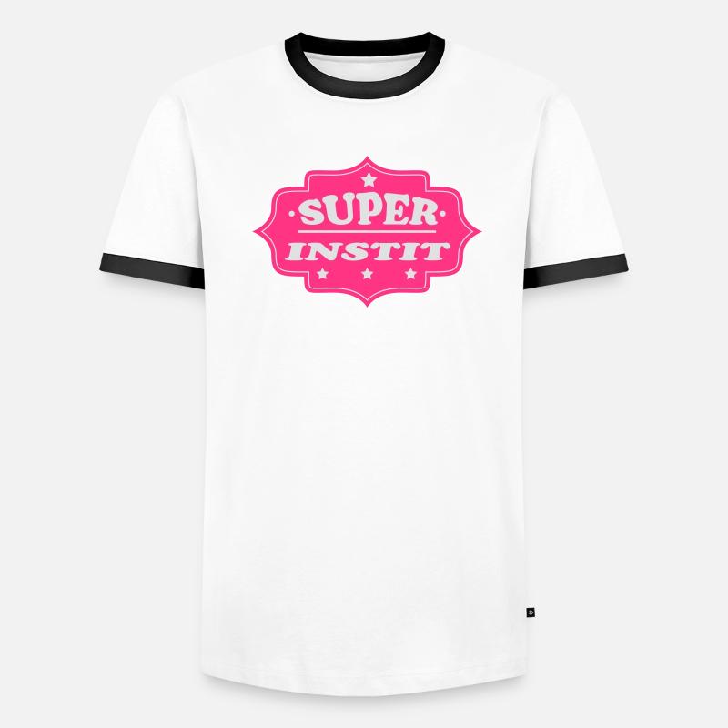 Super instit T-shirt contrasté Homme