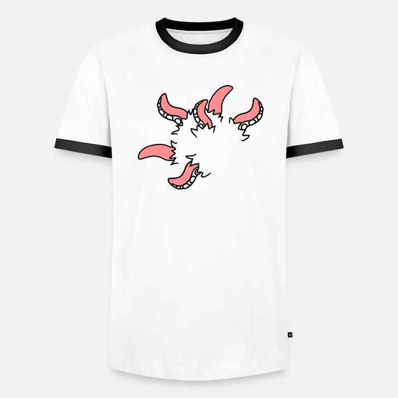 Monster octopus squid tentacles break free Men's Ringer Shirt