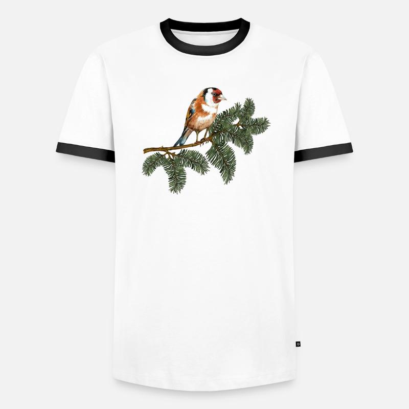 Stieglitzvogel Männer Kontrast-T-Shirt