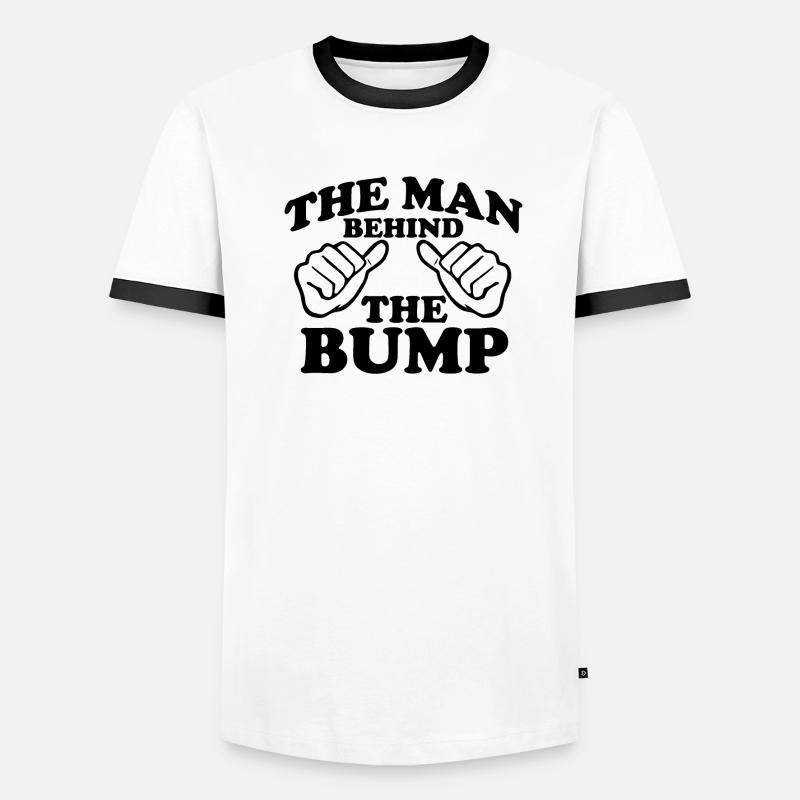 Der Mann hinter der Beule Männer Kontrast-T-Shirt