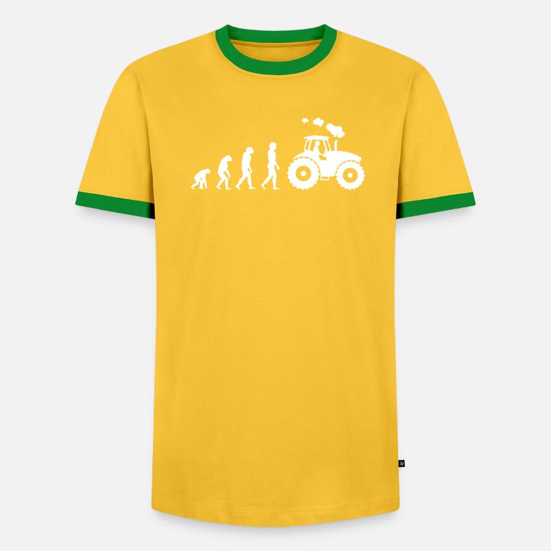 Traktor Evolution - Männer Kontrast-T-Shirt - undefined