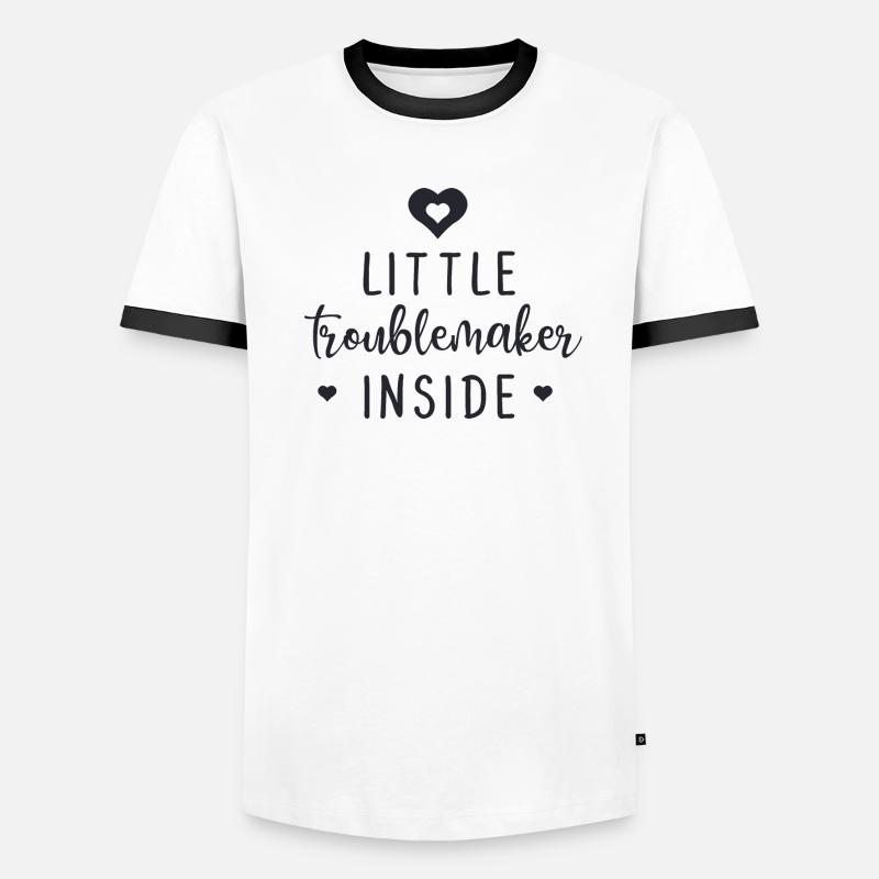 Little Troublemaker Inside Men's Ringer Shirt