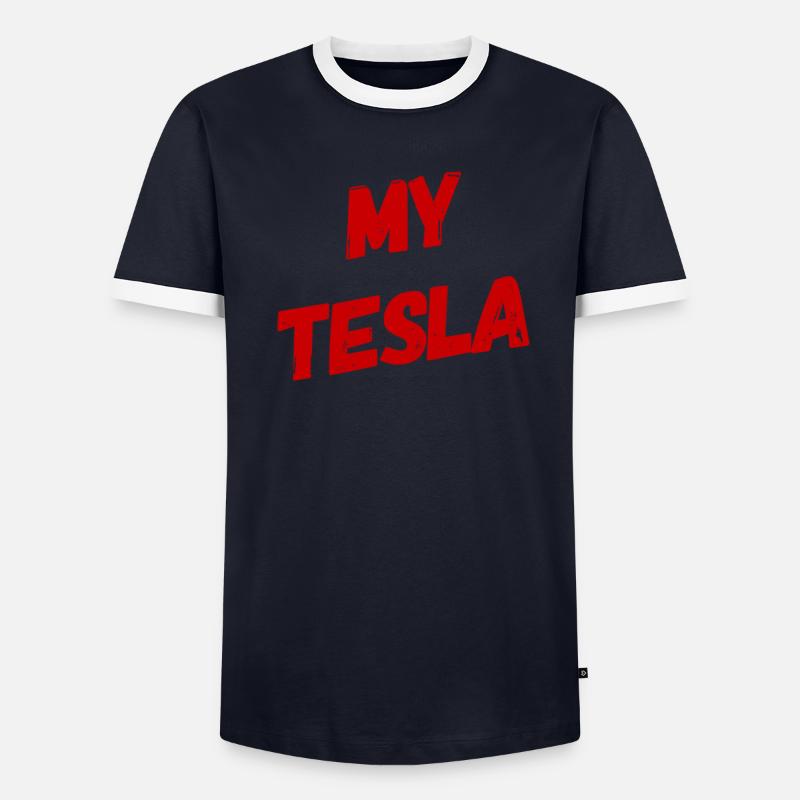 My Tesla Männer Kontrast-T-Shirt