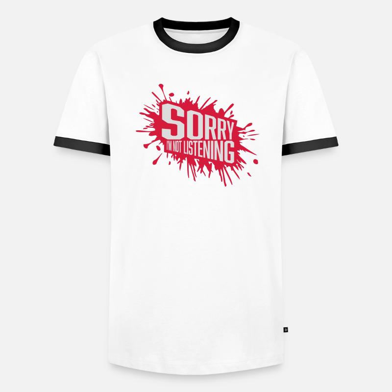 désolé de ne pas écouter T-shirt contrasté Homme