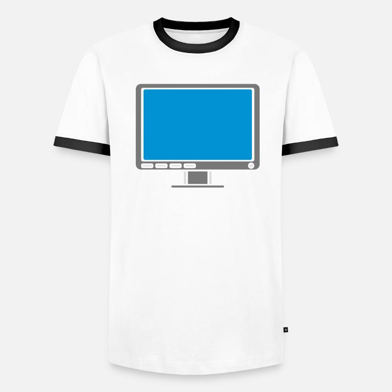Design Screen Display Computer Men's Ringer Shirt