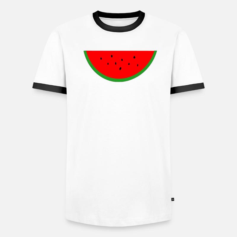 Pastèque rouge juteuse T-shirt contrasté Homme